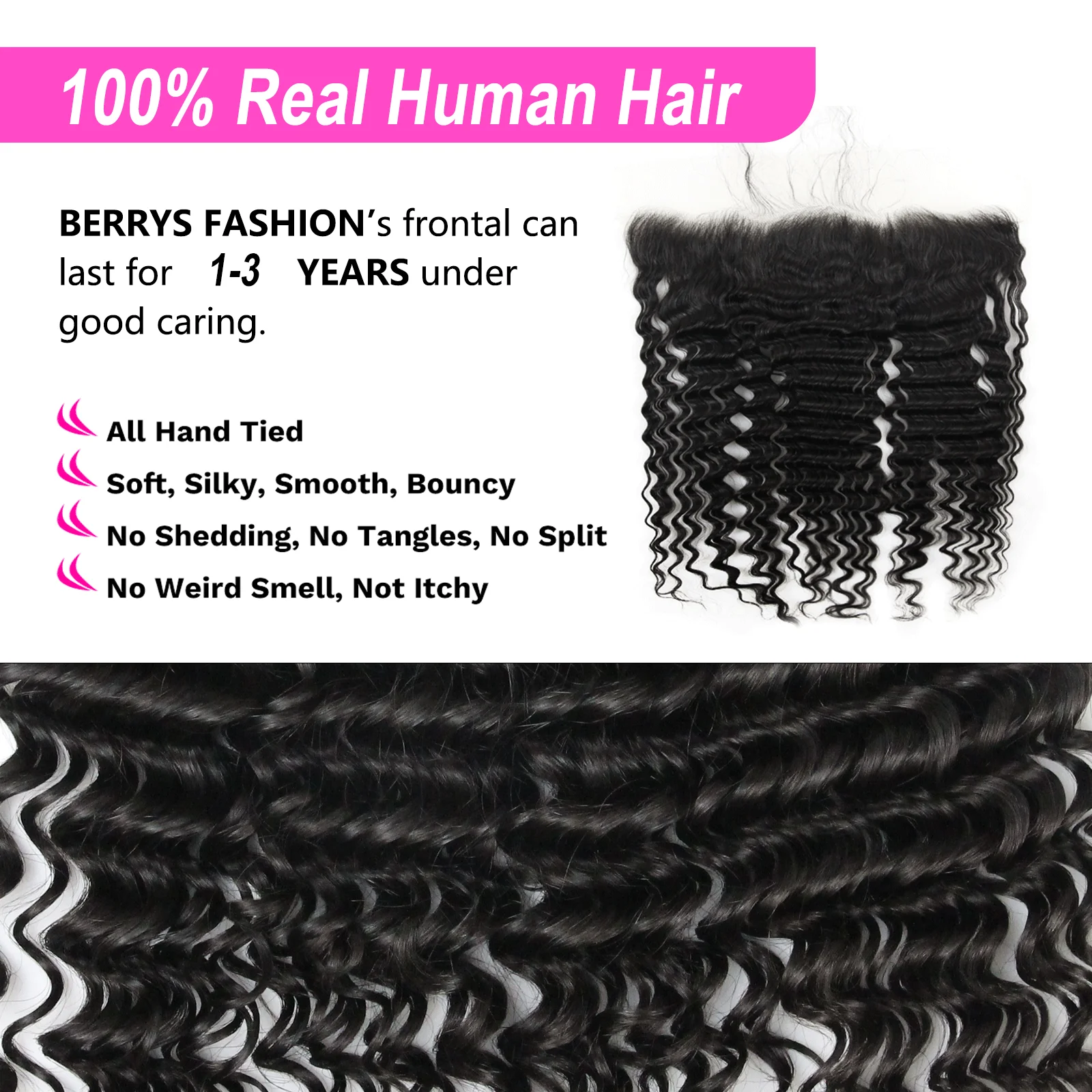 13x6 HD Lace Frontal Loose Deep Wave 13x4 HD Lace Front 100% Human Hair Swiss Virgin Hair Deep Wave Berrys Frontal