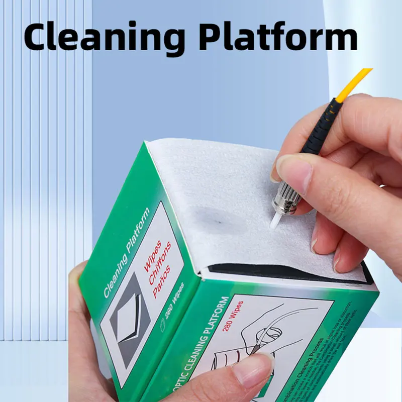 SC FC ST LC Fiber Optical Connector Cleaning Platform  FOCP 220 Wipes Wet And Dry Can Use aua y3 optical fiber cleaning wipes dust free platform low lint paper ftth tools 100pieces box