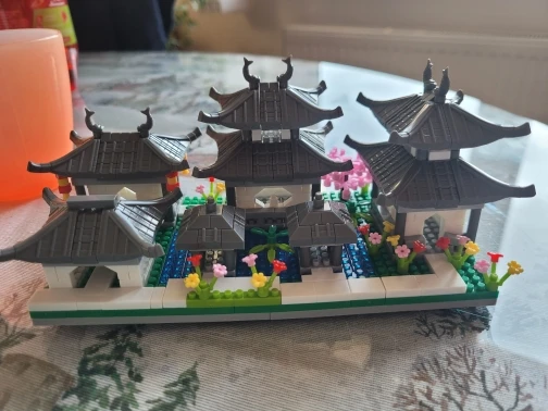 Suzhou Garden puzzle micro particle assembly type building block ethnic style building block toy photo review