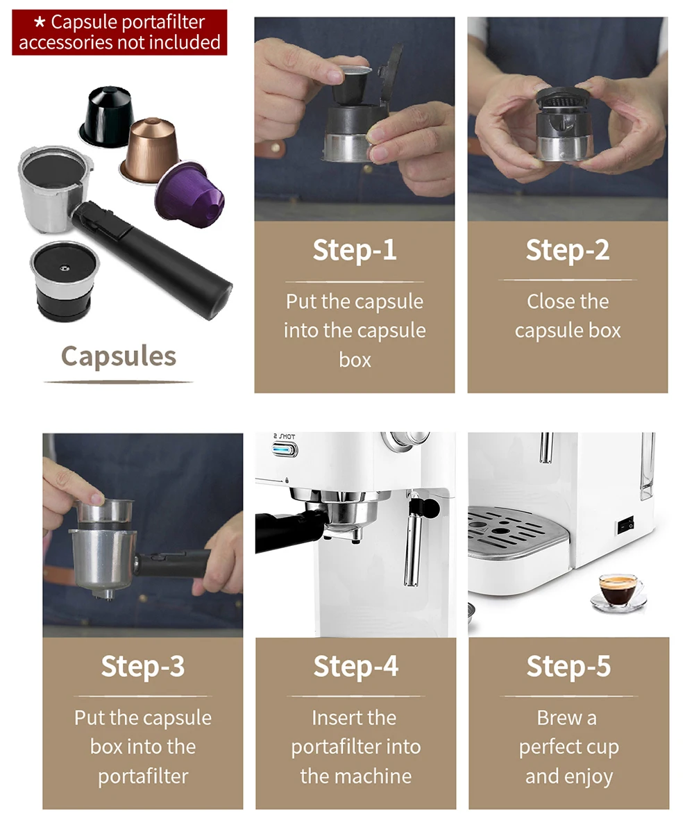 Gevi Espresso Machines 20 Bar Fast Heating Automatic with Foaming Milk