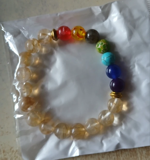 7 Chakra Lava Stone Bracelet for Healing & Protection photo review