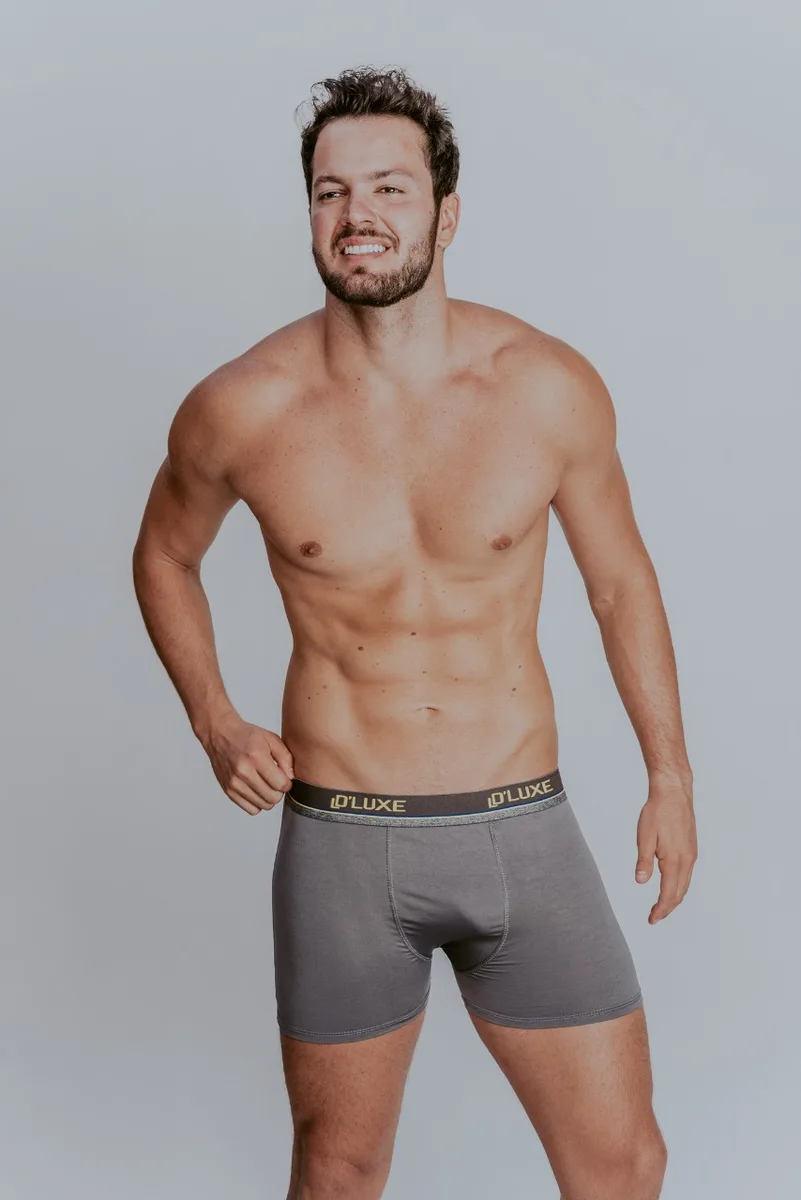 Kit 5 Cuecas Boxer Adulto Masculino Microfibra — view 4