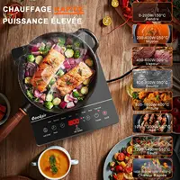 Cooksir Glass Ceramic Hob 1 Plate, Portable Hob with Plug, Infrared Heat, 2000 W, 28 cm, Glass Ceramic Hob, Safety Lock, 4 Hour Timer 3