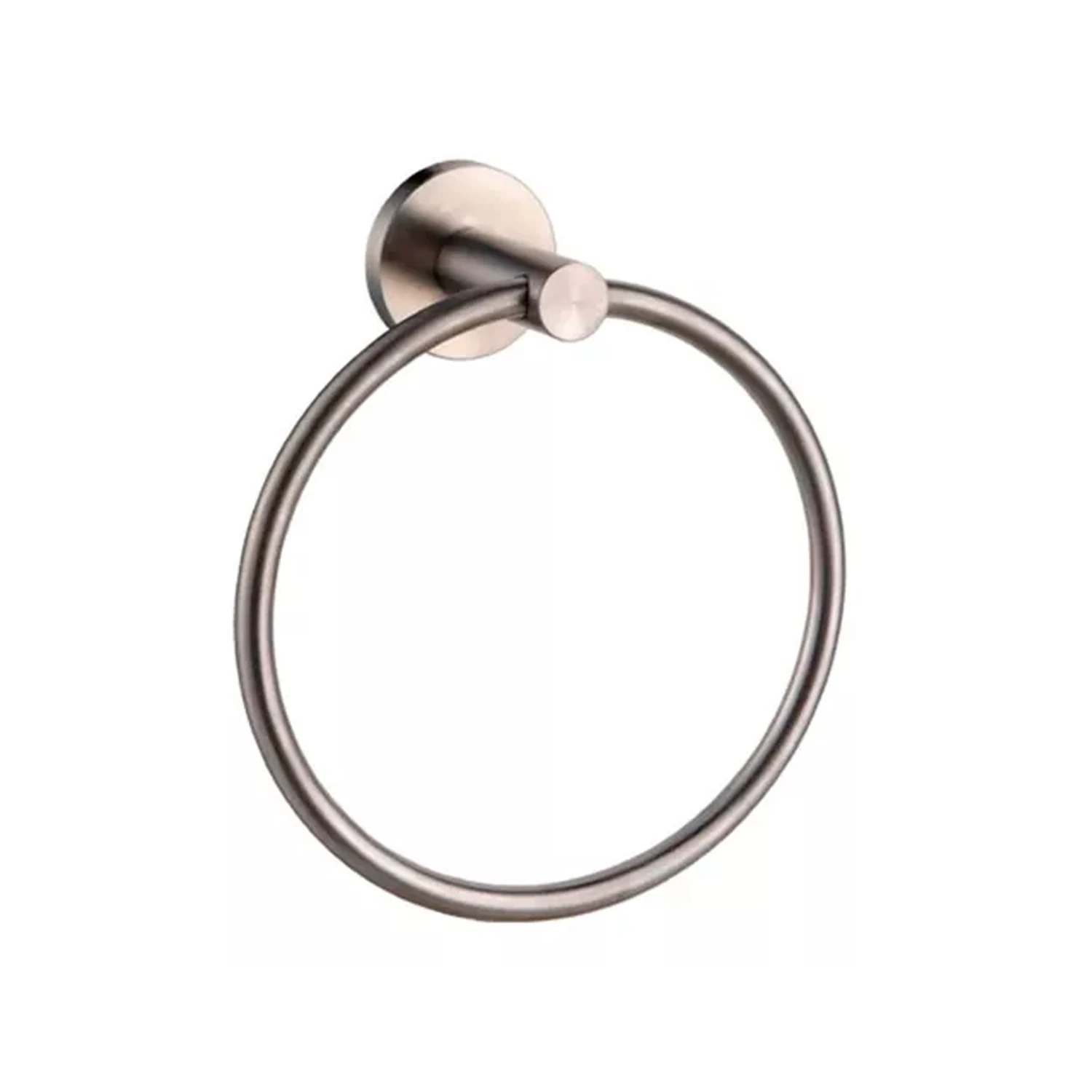 Rubinett stainless steel satin bathroom round towel rack