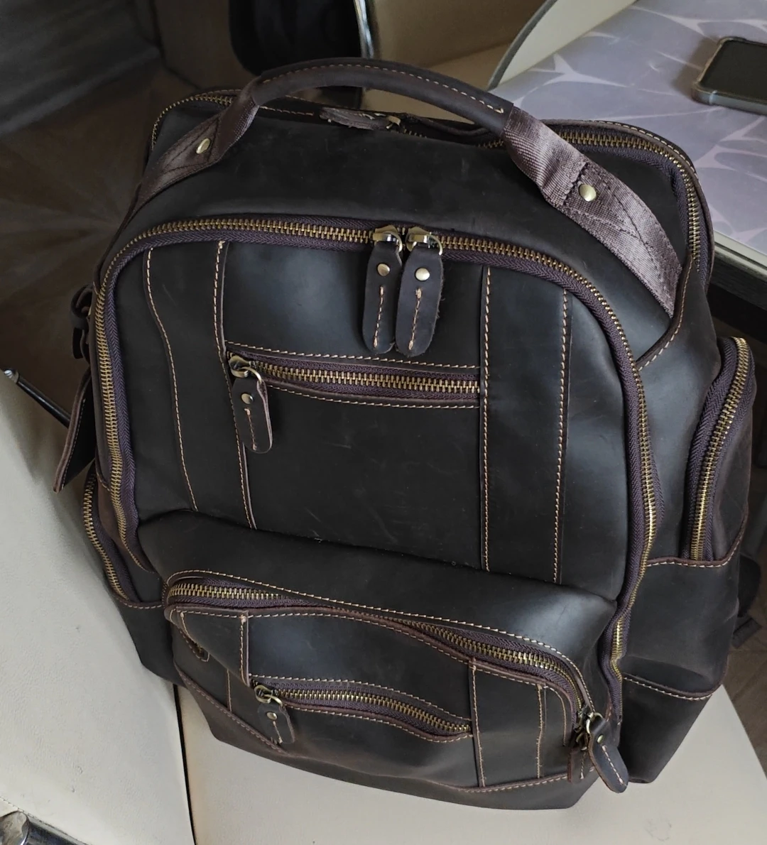 Sac à dos homme cuir vintage