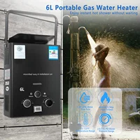 6L GPL gaz Propane chauffe-eau sans réservoir Camping en plein air chauffage instantané bain avec pomme de douche chauffe-eau voiture camion tente 3