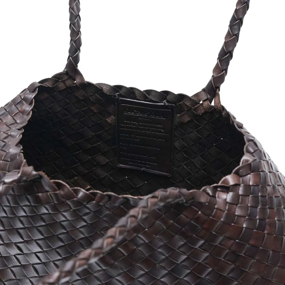 トートバッグ Dragon Diffusion Santa Croce Big Dark Brown 8892 Dragon Diffusion - Santa Croce Big Dark Brown