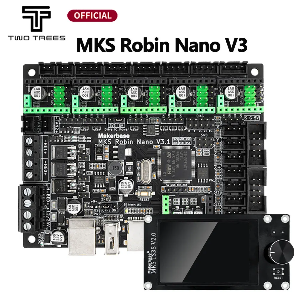 Makerbase Mks Robin Nano V3 Eagle 32bit 168mhz f407 Pea Impressora 3D Tela Tft Usb Impresso |