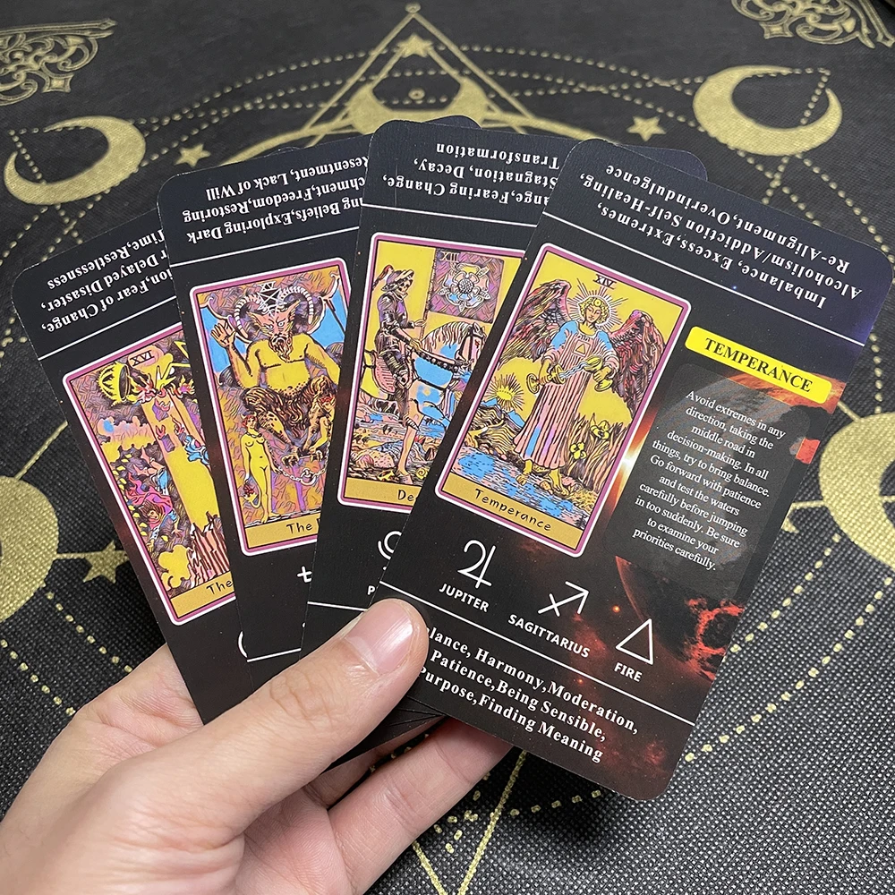 338g Dnd Tarot Big Size High Quality Mysterious Affirmation Cards Board
