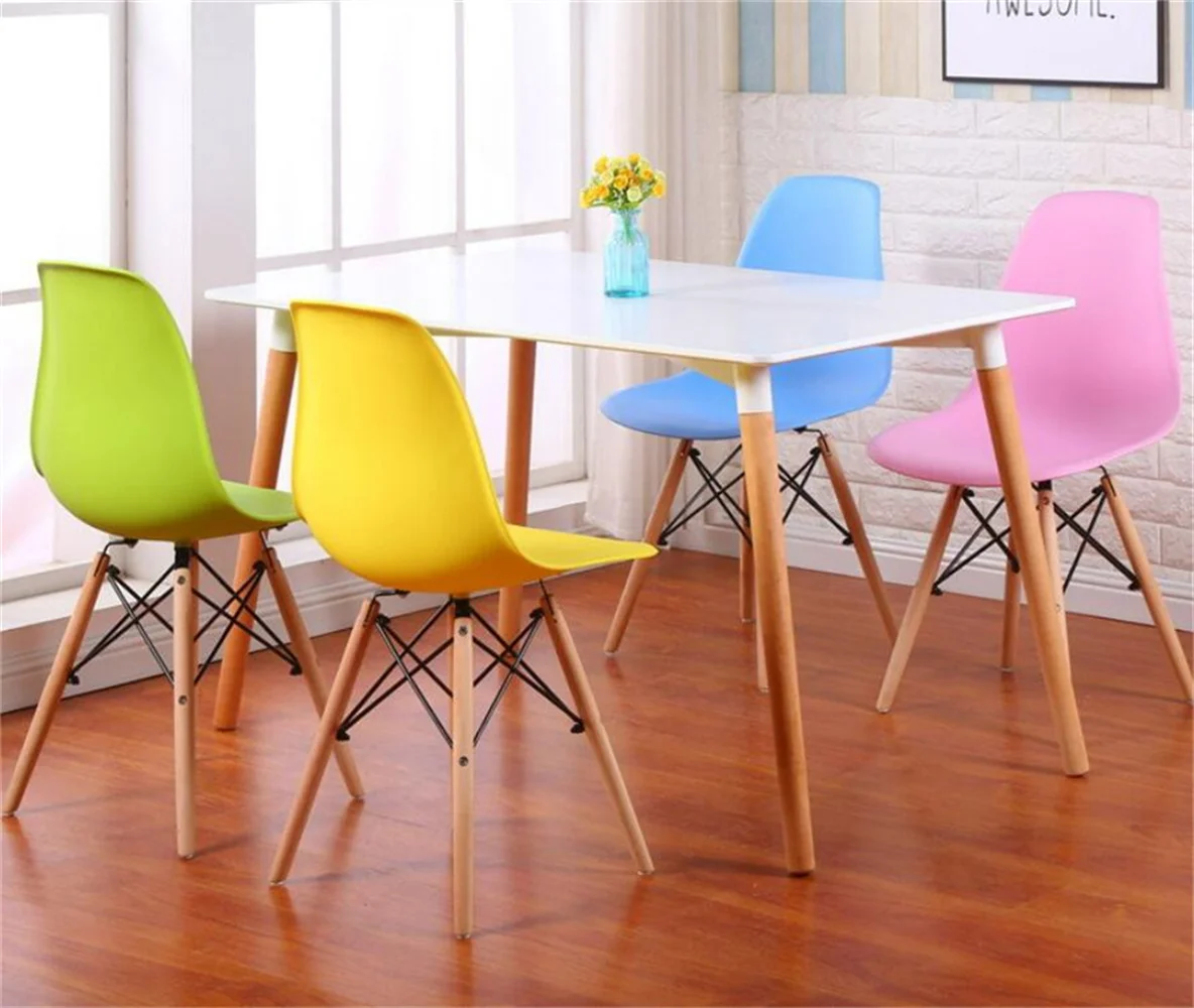 Mesa de comedor nórdica de 120cm para cocina, escritorio de estudio para el  hogar, mesa de centro de madera moderna, mesa Rectangular de oficina y  conferencia, color blanco - AliExpress