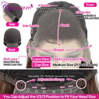 Cynosure cheveux 13x4 chocolat brun droite dentelle avant perruques Hd Transparent dentelle frontale perruque colorée perruques de cheveux humains pour les femmes 6