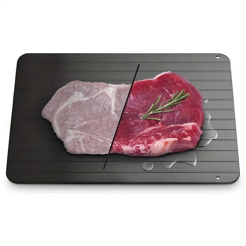 Defrosting Tray For Frozen Meat 9inch Rapid Defrost Plate For Food Aluminium Fast and Healthier Way of Thawing Food Tray defrosting tray