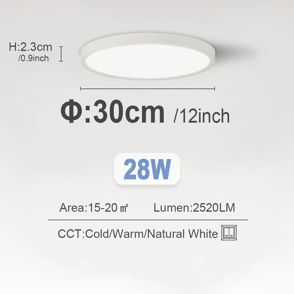 Round White-28W