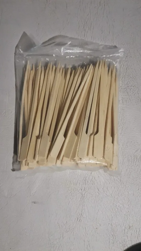 100Pcs Disposable Bamboo Sticks Barbecue Tools Natural BBQ Bamboo Skewers Camping Party For Kabob Fruit Cocktail Party BBQ Tools photo review