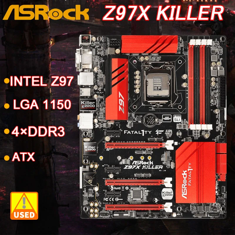 Scheda Madre Z97 Asrock Z97X Killer Lga 1150 4 X Ddr3 32Gb Pci-E 3.0 6 Late Sata Iii Usb2.0 Atx Supporta Cpu Intel Core I5-4590 Di Quinta Generazione