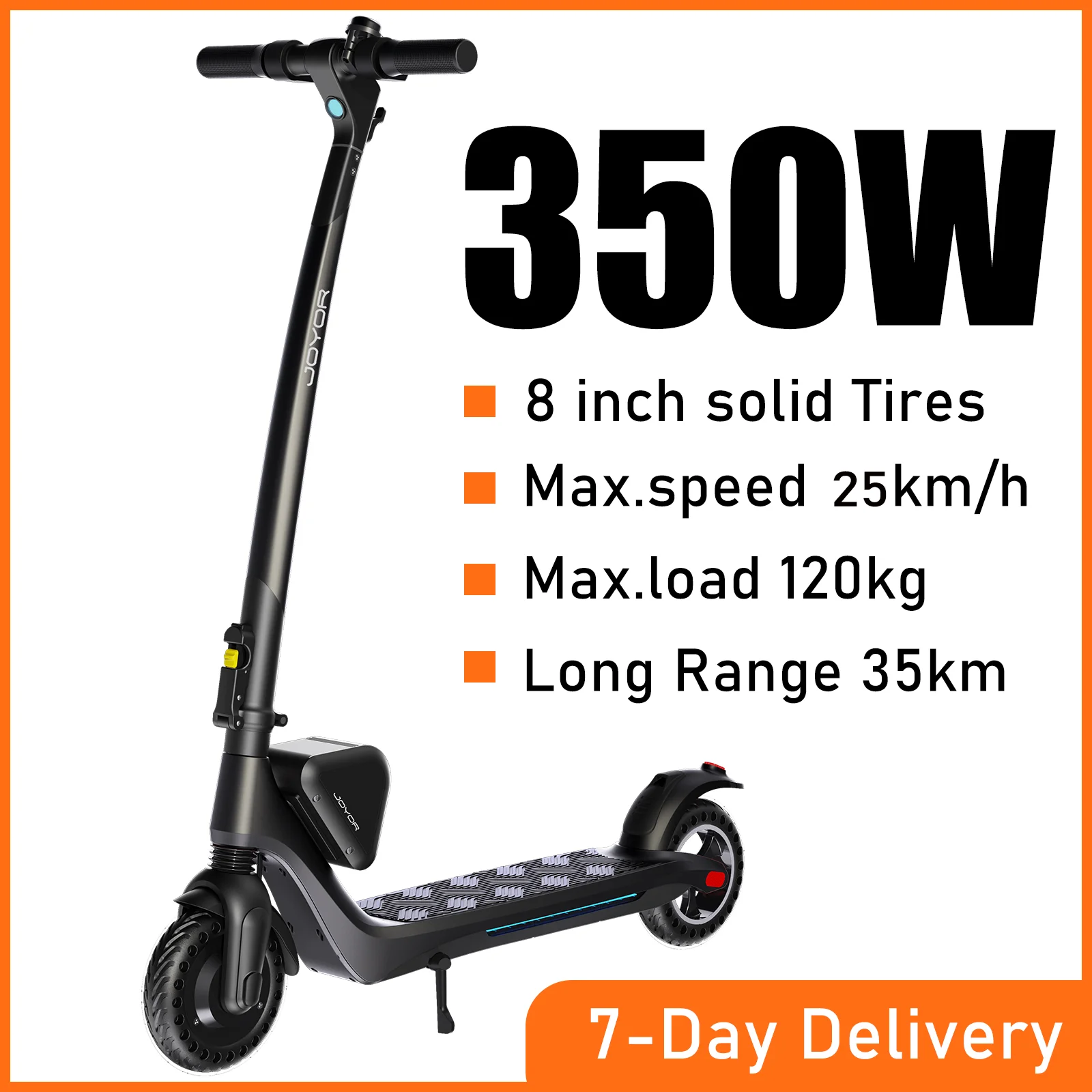 

8 inches JOYOR A5 Electric Scooter 25km/h Adult E SCOOTER 350W 36v 7.8Ah + 5.2Ah Adult Foldable Electric Skateboard Scooter