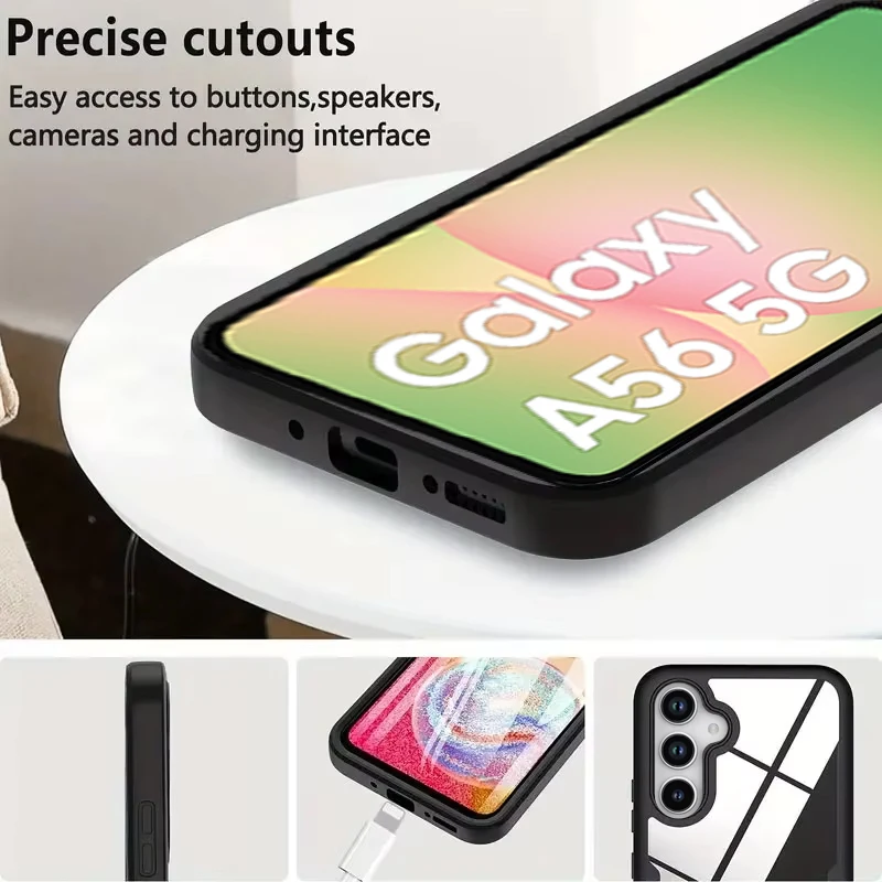 Crystal Clear 360° Protection Shockproof Case with Screen Protector