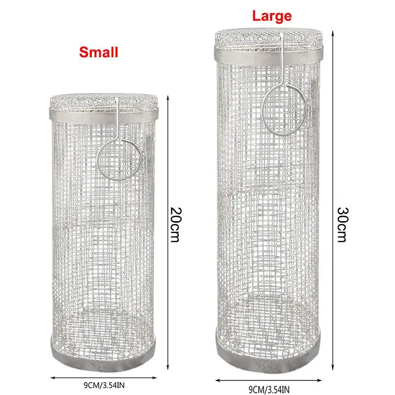 20cm/30cm 스테인레스 바베큐 랙 요리 그릴 화격자 야외 라운드 바베큐 캠프 파이어 그리드 가족 여행 캠핑 피크닉 조리기구 간편