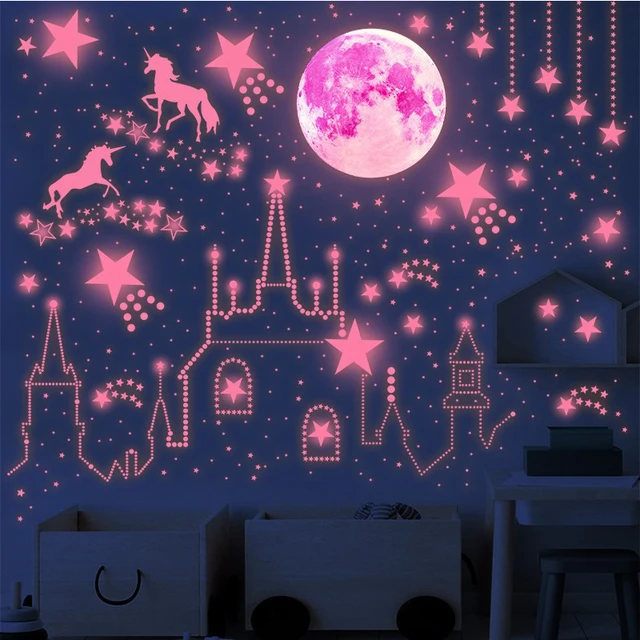 Pegatinas De Estrellas Que Brillan En La Oscuridad Para Pared Cuarto Niña  Bebe