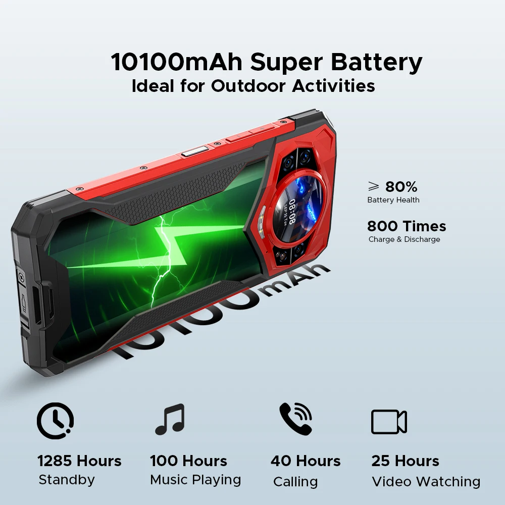 Versione globale DOOGEE S200 Plus 5G Telefono robusto Dimensity 7300 Display posteriore da 1,32 "12 GB 512 GB Immagine AI Batteria da 10100 mAh Cellulare - immagine 5