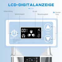 Machine à glaçons 20 kg/24h, compacte, avec réservoir d'eau de 2,1 L, minuterie et nettoyage automatique, silencieuse 46 dB, pour fêtes, maison mobile, bar, en acier inoxydable, argent, 33,5x24x39 cm 7