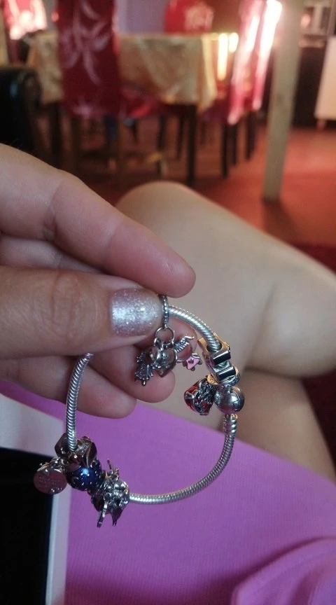 2025 gran oferta dijes cuentas de Plata de Ley 925 mariposa rosa luciérnaga luminosa cuelga brazalete pulsera collar joyería DIY photo review