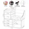2 - Pack Clear Acrylic Makeup Storage Organizer. Each with 6 Stackable Drawers. Ideal Cute Desk Organizer for Vanity, Jewelry 2