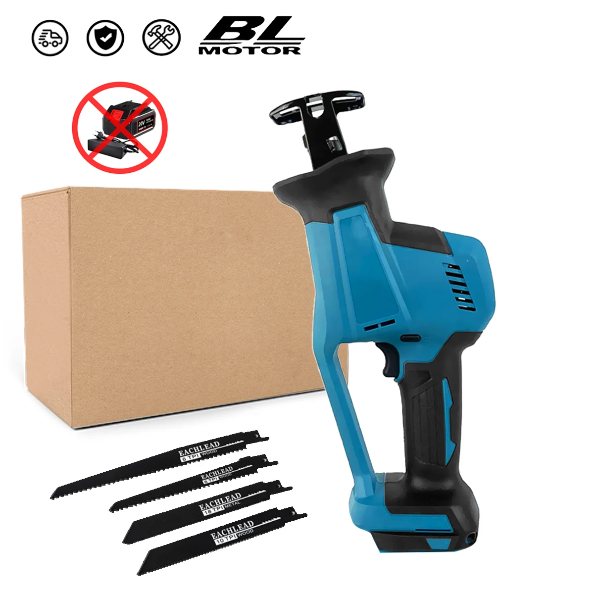 CordlessBrushlessReciprocatingSawAdjustableSpeedWoodMetalPipe