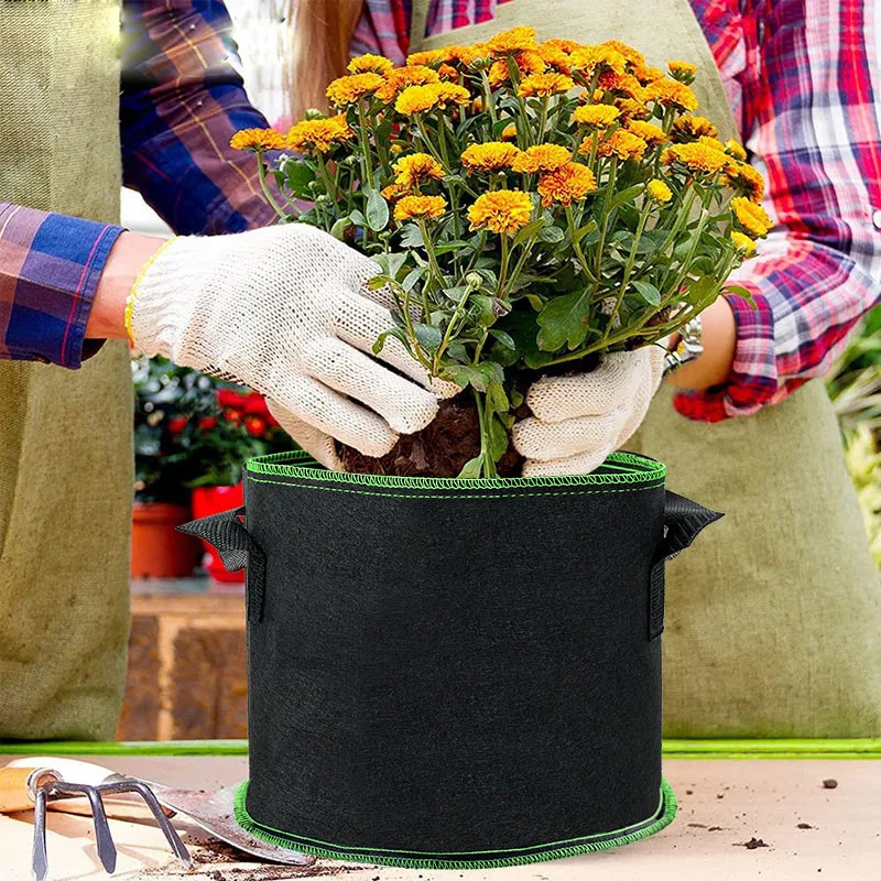 large terracotta pots 1-10 Gallon Plant Flowers Grow Bags Potato Strawberry Fabric Vegetable With Handles Seedling Growing Eco-Friendly Planting Bag Flower Pots & Planters classic