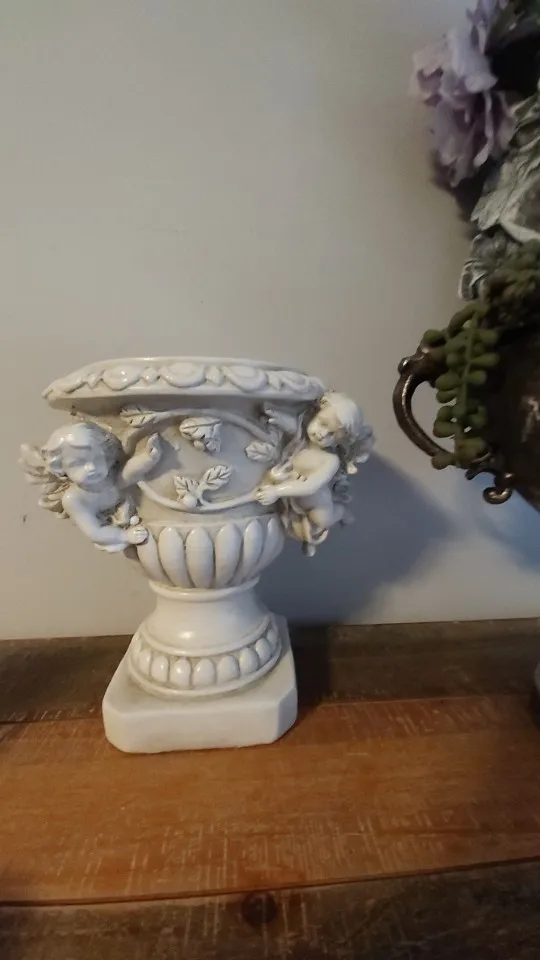 Pot de fleur de fille ange en résine 3D, porte-plante succulente, Figurines artisanat pour jardin intérieur et extérieur, décoration de Statue de Village cour photo review