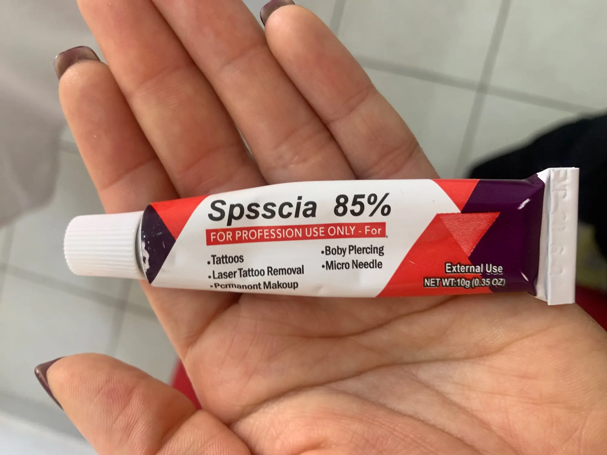 85% Spsscia Multipurpose Numbing Cream lidocaine 8% for Cosmetic tattooing/Permanent Makeup/Piercings/Waxing/Microblading/Laser photo review