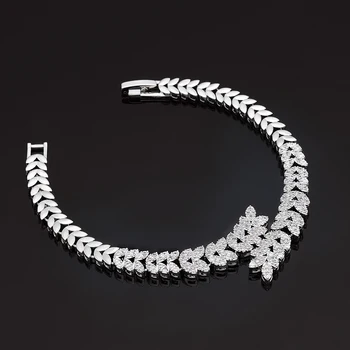 2024 New Wedding Jewelry Set for Women Saudi Arabia 4 Pieces Zirconia Bridal Jewellery Collection Necklace Set 4