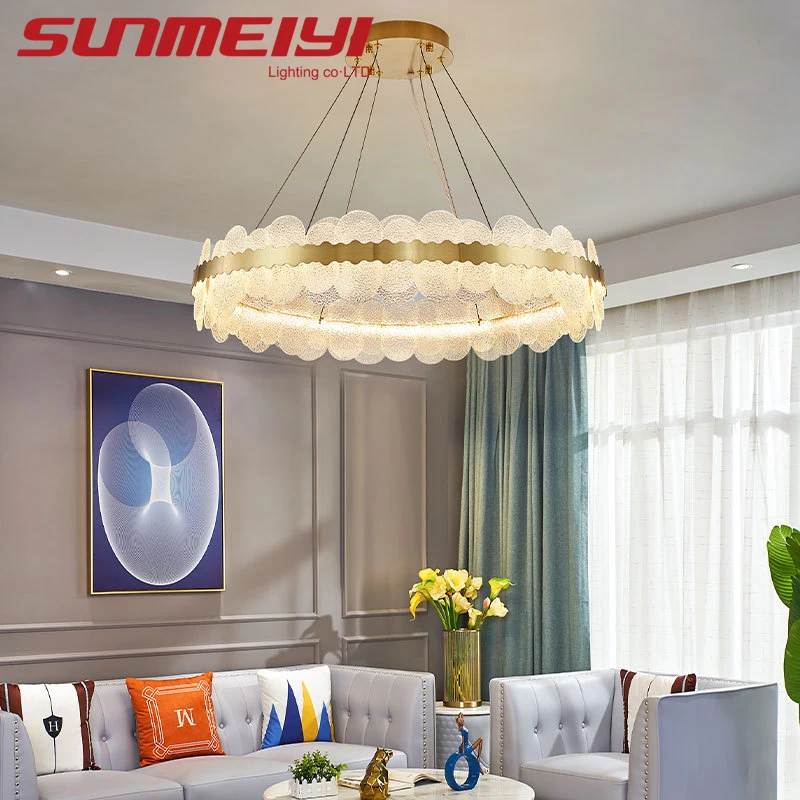 

Nordic Glass Crystal Chandelier LED Light For Restaurant Dinning Living Room Art Decor Bar Villa Hall Lighting Fixture Luminaire