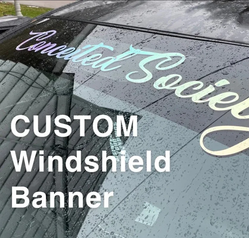 Custom Windscreen Text Stickers Customize Your Logo Or Text Vinyl Car Stickers Waterproof