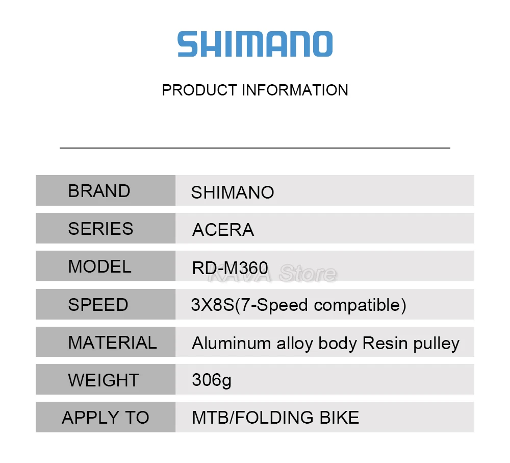 Shimano Acera Altus M360 24S Gruppe 3x8 Gang M315 Shifter M310 Schaltwerk HG31-8 Kassette 8S K7 HG70 HG41Kette 112 Links – Detail 16