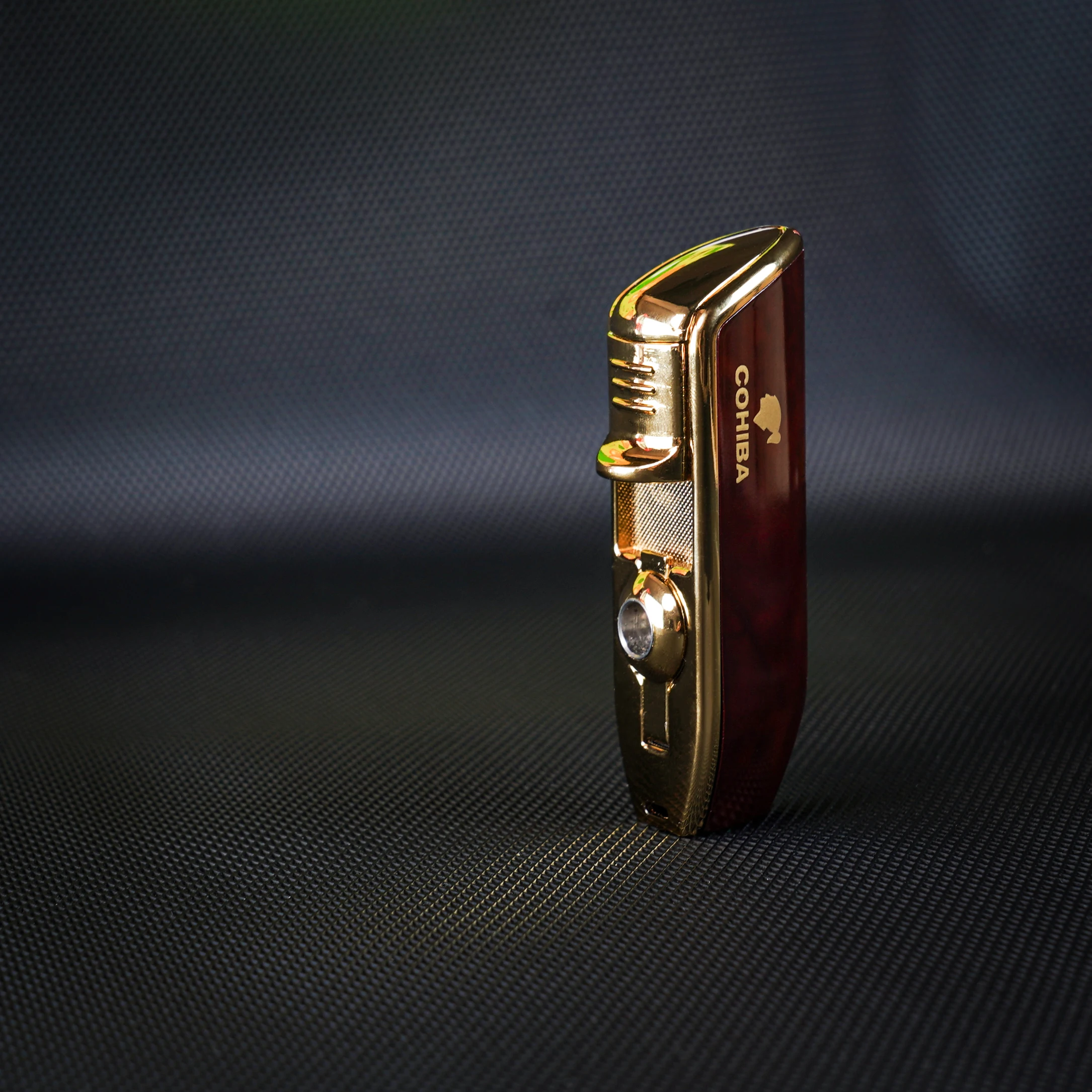 Cohiba-Creative Inflável Windproof Metal Isqueiro, Três Chama Azul Direta, Acessórios para charutos Multifuncionais, Caixa de presente, Novo, 2023