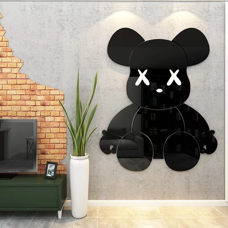 

5 Colors Acrylic 3D Wall Sticker Bear Wall Decoration Children's Room TV Sofa Background Home Decoration DIY Wallpapers