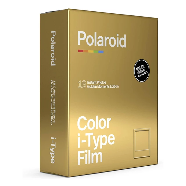 Cartridge Fotoumga Polaroid Color I-Type Film Golden Moments 2-Pack - 16  States. - European distributor - AliExpress