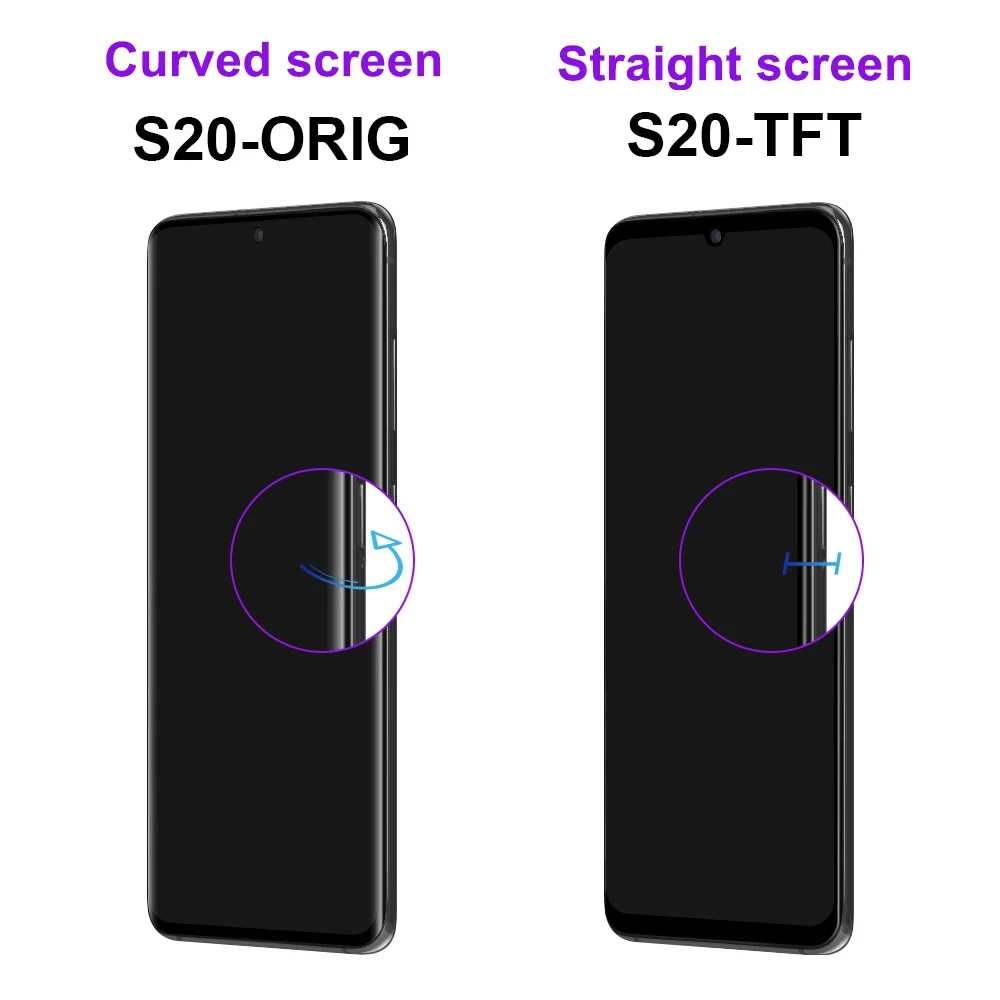 TFT S20 4G ũ, Ｚ  S20 5G LCD ÷,    ġ ũ, Ｚ  S20 G981B G980 G980F