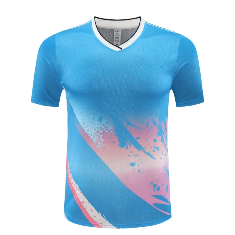 New Badminton Shirt Korea Style Tennis Shirt for Men Women Quick Dry Couple Pickleball Badminton T-shirt Short Sleeve Tops