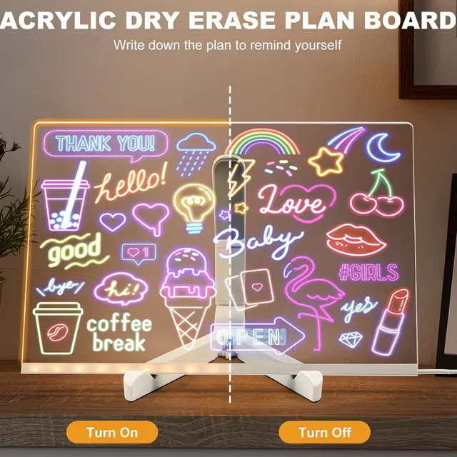 Tablero de LED de acrílico transparente