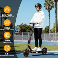 Trottinette électrique pour trajets urbains TODIMART T3, moteur puissant de 350W, batterie 36V, vitesse de 25 km/h, autonomie de 20 à 30 km, pneus en nid d'abeille, pliable, portable, trottinette électrique pour les trajets quotidiens 7