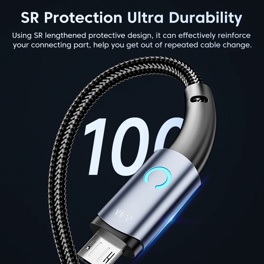 Micro USB Cable Fast Charger Cable For Xiaomi Redmi Huawei Realme