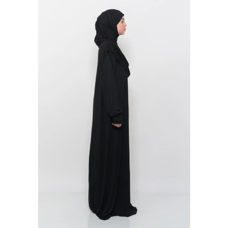 Hijab Prayer Dress Altobeh Practical One Piece Cotton Bat Sleeves Removable With Headscarf Organic