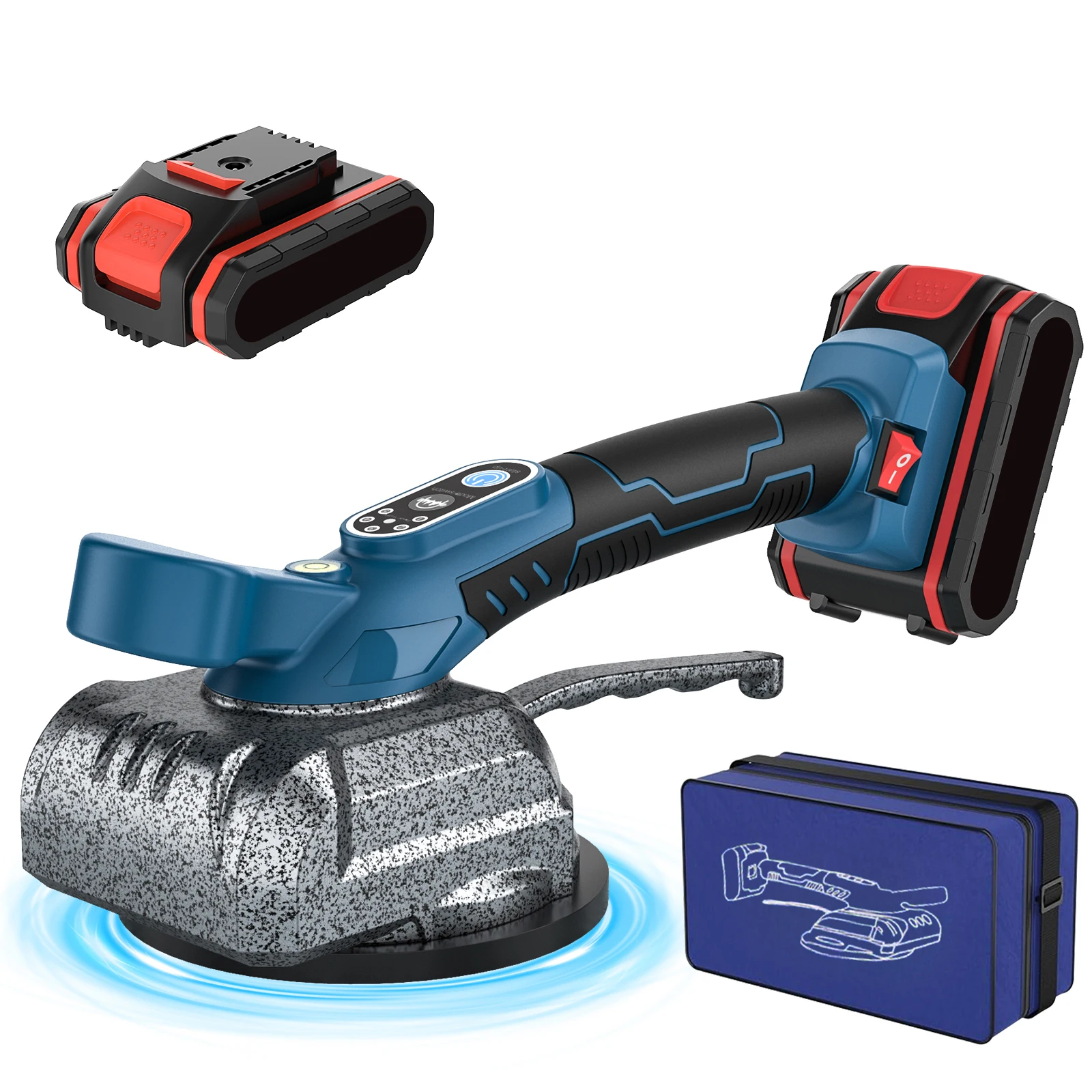 Niveau à bulle électrique professionnel 21V 88VF pour carrelage, outil de pose et de levage de sols rechargeable à 5 vitesses 1 Niveau à bulle électrique professionnel 21V 88VF pour carrelage, outil de pose et de levage de sols rechargeable à 5 vitesses 1
