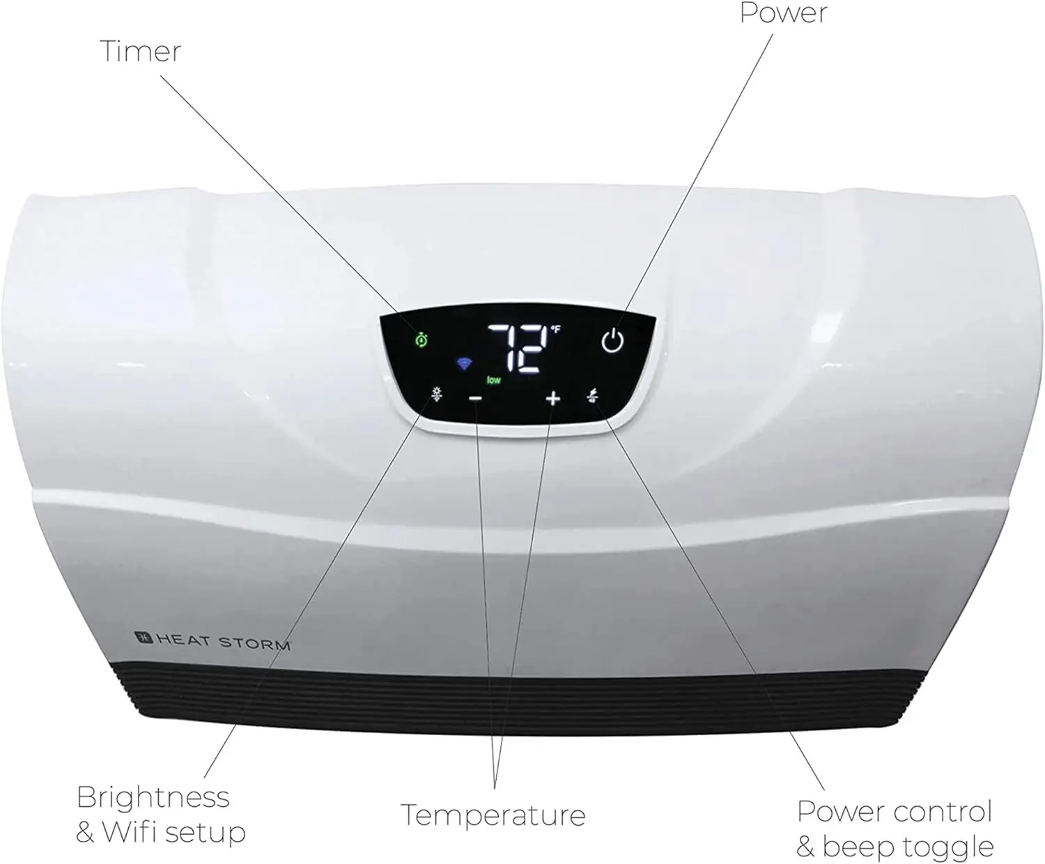 

Heat Storm-HS-1500-PHX-WIFI Infrared Heater, Wall Mounted Heater