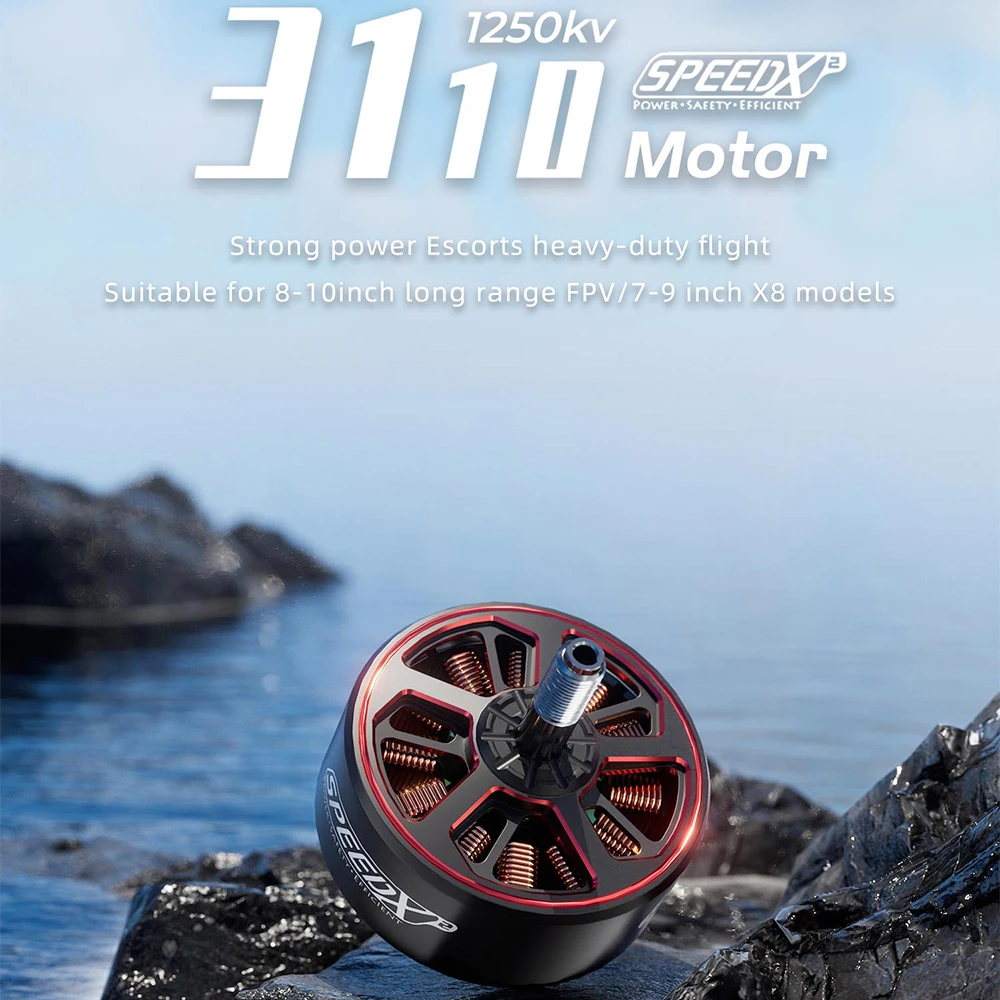 

GEPRC SPEEDX2 3110 900KV/1250KV Brushless Motor Suitable for 7-10 Inch Long Range FPV Drone Accessories