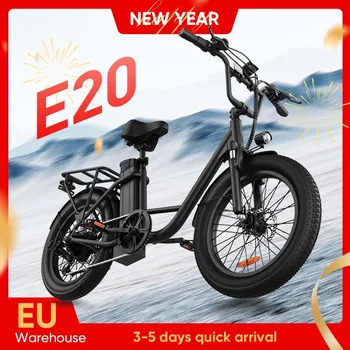 Urlife E-Bike 1000W 20 pollici x 3" Fat Tire Bici elettrica 48V 13Ah Batteria rimovibile Ingranaggi a 7 velocità Freni a doppio disco Ciclomotore per adulti