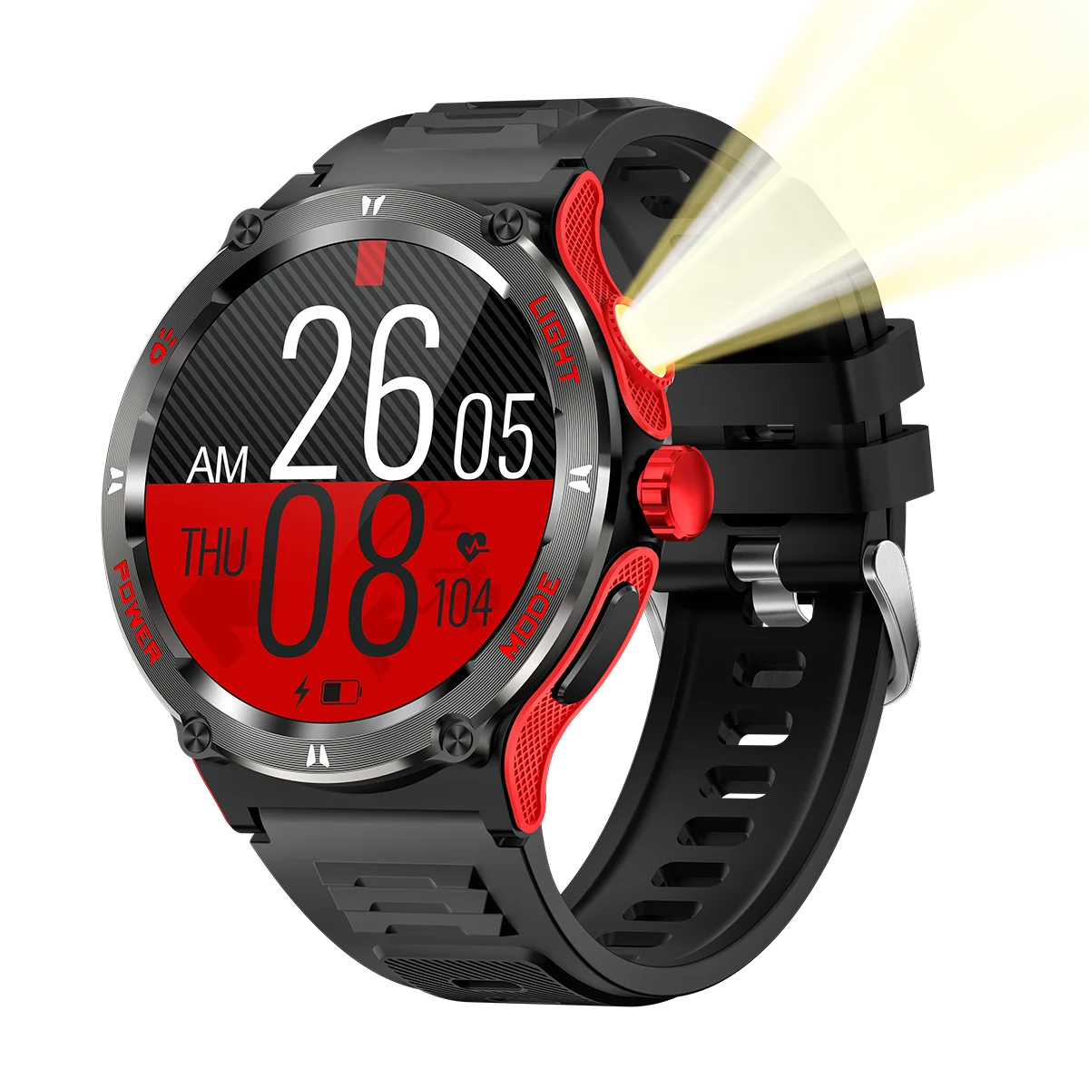 2024 new Smart Watch Men KT76 Sport Smart watches For Men Woman LED Flashlight Compass Bluetooth Call Heart Rate 3ATM Waterproof