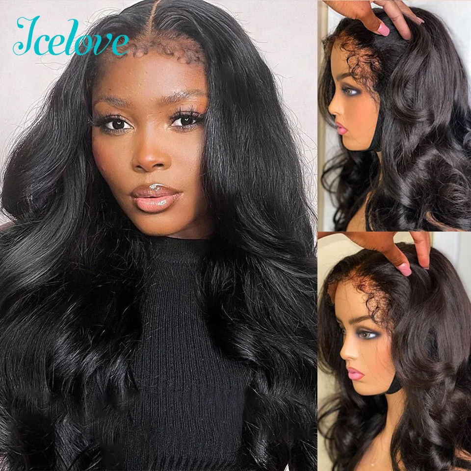 4c Kinky Edges Body Wave 13x4/4x4 Hd Lace Front Human Hair Wigs With